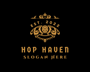 Hops - Luxury Bar Hops logo design