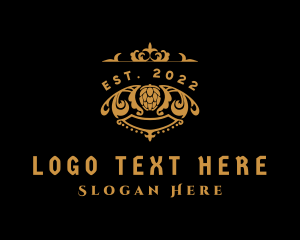 Gin - Luxury Bar Hops logo design