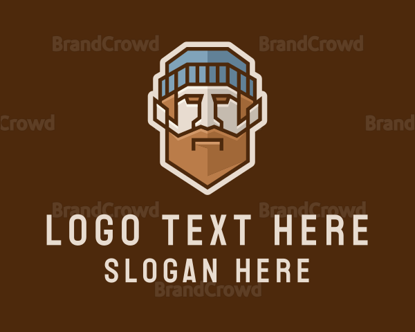 Geometric Lumberjack Man Logo