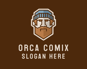 Geometric Lumberjack Man  Logo