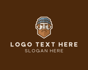 Handsome - Geometric Lumberjack Man logo design