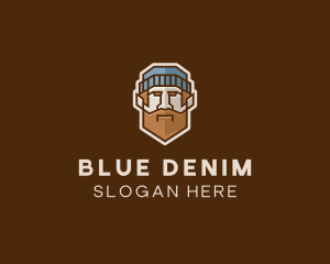 Geometric Lumberjack Man  logo design