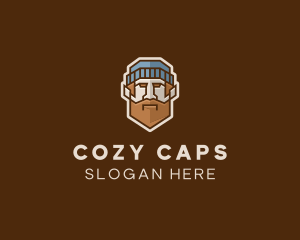 Beanie - Geometric Lumberjack Man logo design