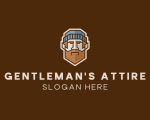 Menswear - Geometric Lumberjack Man logo design