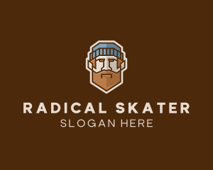 Geometric Lumberjack Man  logo design