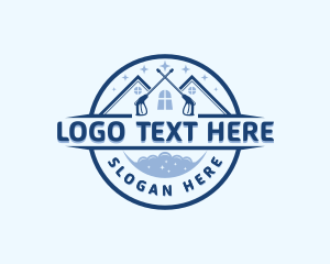 Nozzle - Pressure Washer House Cleaning logo design