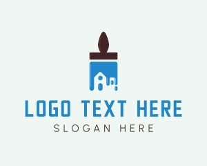 Contractor - House Renovation Paint Brush logo design