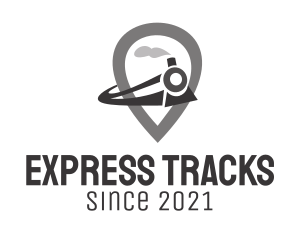 Train - Train Pin Location logo design