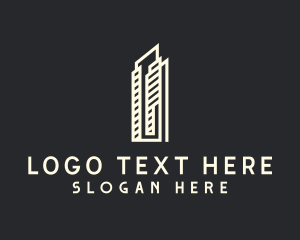 Apartment - Office Space Building Tower logo design