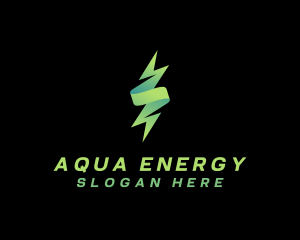 Flash Lightning Voltaic Energy logo design