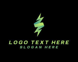Voltage - Flash Lightning Voltaic Energy logo design