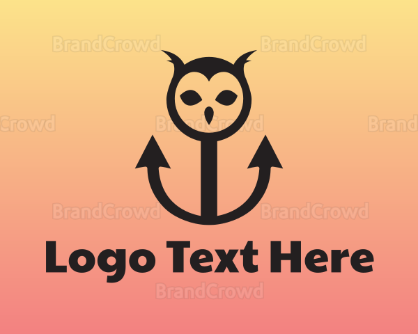 Horned Owl Anchor Logo