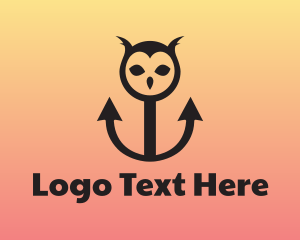 Ship - Horned Owl Anchor logo design