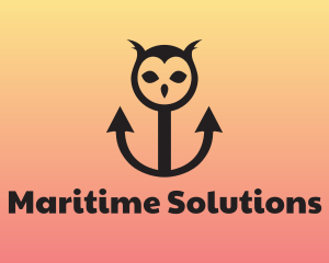 Naval - Horned Owl Anchor logo design