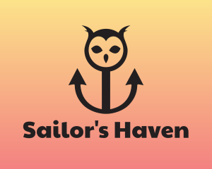 Horned Owl Anchor logo design