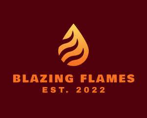 Inferno - Blazing Fire Droplet logo design