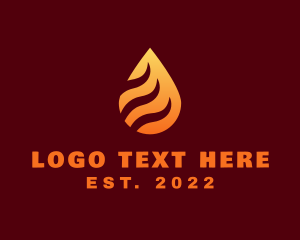 Flare - Blazing Fire Droplet logo design