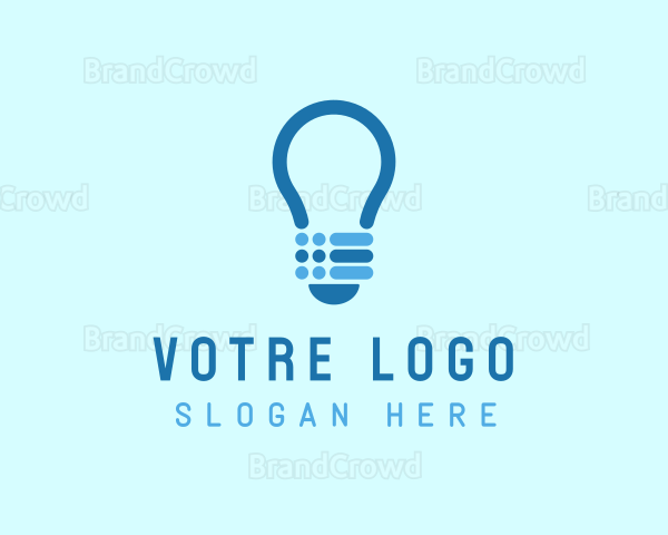 Blue Light Bulb Logo