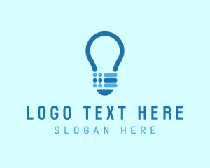 Bulb - Blue Light Bulb logo design