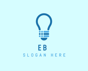 Lighting - Blue Light Bulb logo design