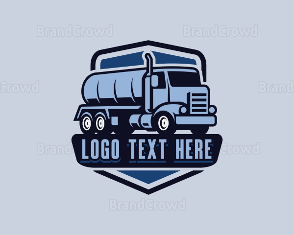 Fuel Truck Transport Logo