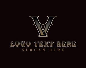 Premium - Bar Restaurant Letter V logo design