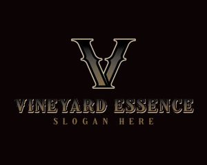 Bar Restaurant Letter V logo design