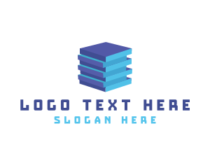 3d - Construction Bricks Cube logo design