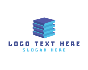 E Commerce - Construction Bricks Cube logo design