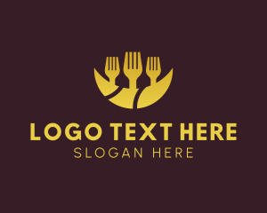 Muslim - Moon Restaurant Cuisine logo design