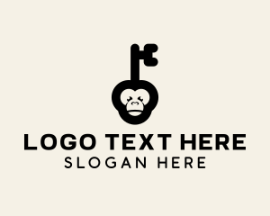 Secret - Monkey Security Key logo design