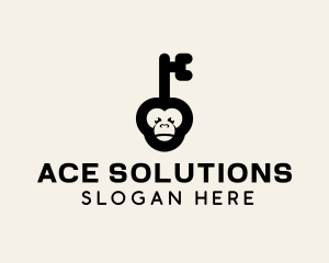 Monkey Security Key logo design