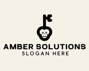 Monkey Security Key logo design