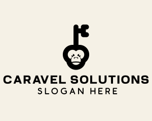 Monkey Security Key logo design