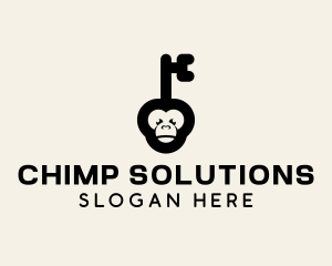 Monkey Security Key logo design