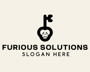 Monkey Security Key logo design