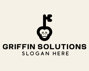 Monkey Security Key logo design