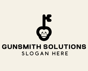 Monkey Security Key logo design