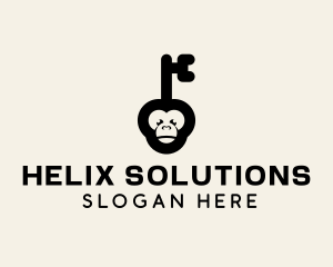 Monkey Security Key logo design