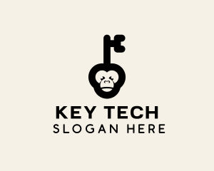 Monkey Security Key logo design