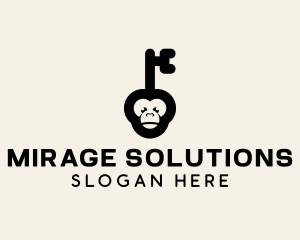 Monkey Security Key logo design