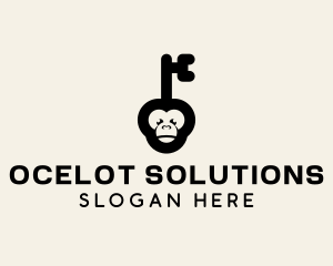 Monkey Security Key logo design