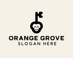 Orangutan - Monkey Security Key logo design