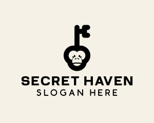 Monkey Security Key logo design