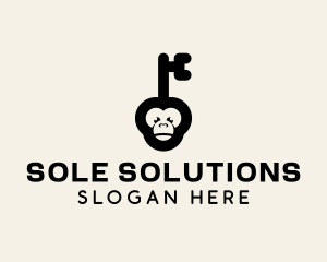 Monkey Security Key logo design