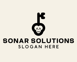 Monkey Security Key logo design