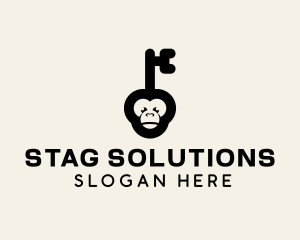 Monkey Security Key logo design