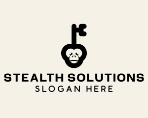 Monkey Security Key logo design