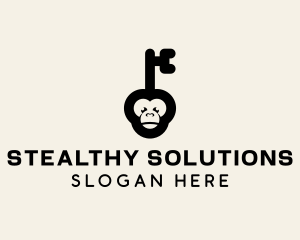 Monkey Security Key logo design