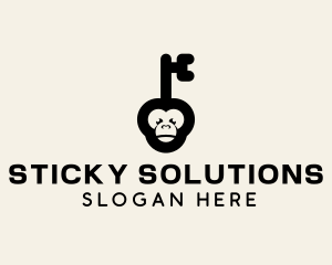 Monkey Security Key logo design